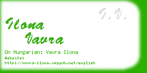 ilona vavra business card